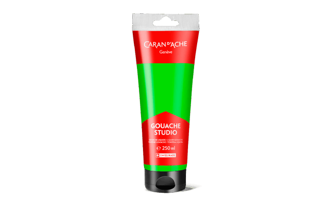 Tube 250 ml Gouache Studio Vert jaune fluo