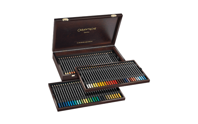 Holzkoffer 76 Farben MUSEUM Aquarelle