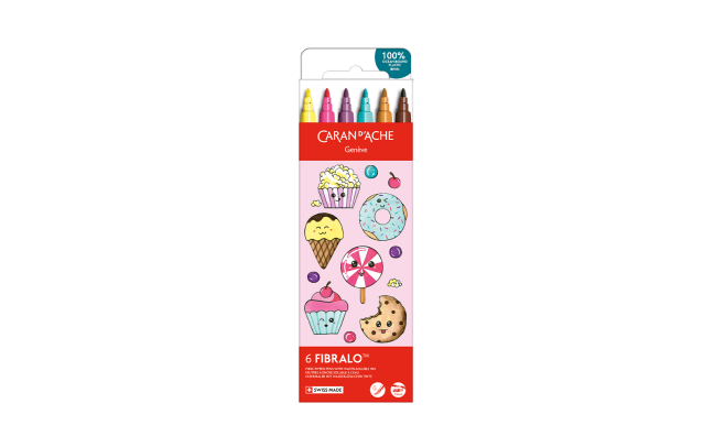 Kawaii-Set 6 Fasermaler Fibralo™ Candy World