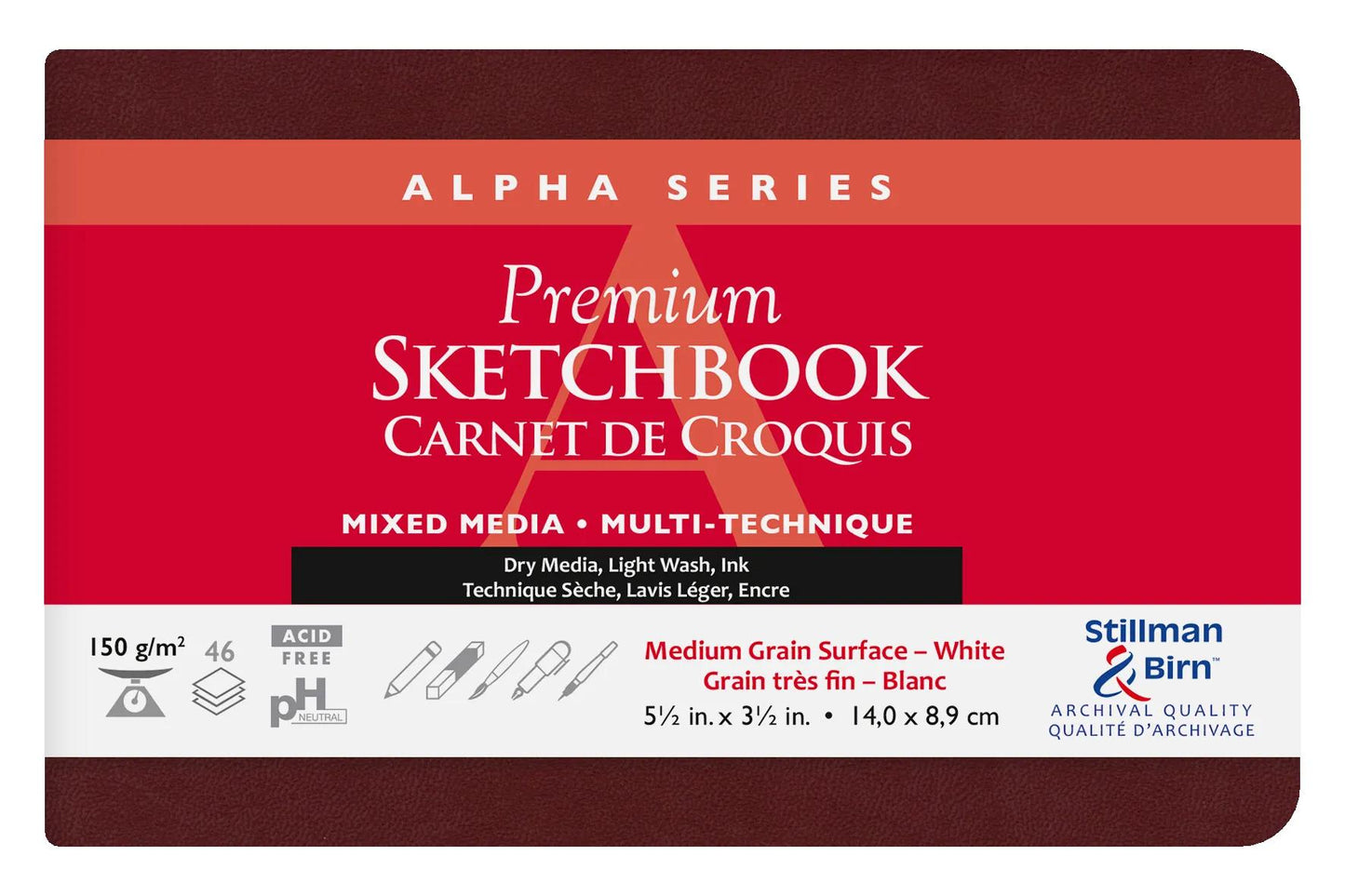 Alpha Series soft Notebook 46F 14x8,9cm 150g - Weiß (Paket x2)