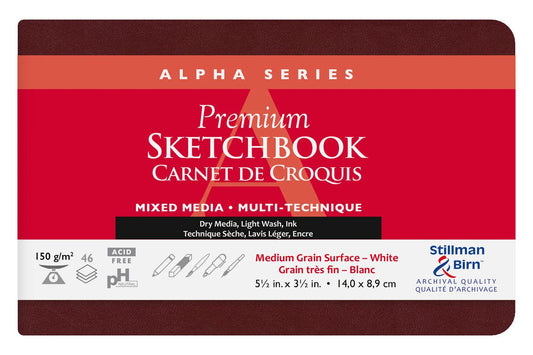 Alpha Series carnet souple 46F 14x8,9cm 150g - Blanc (Lot x2)