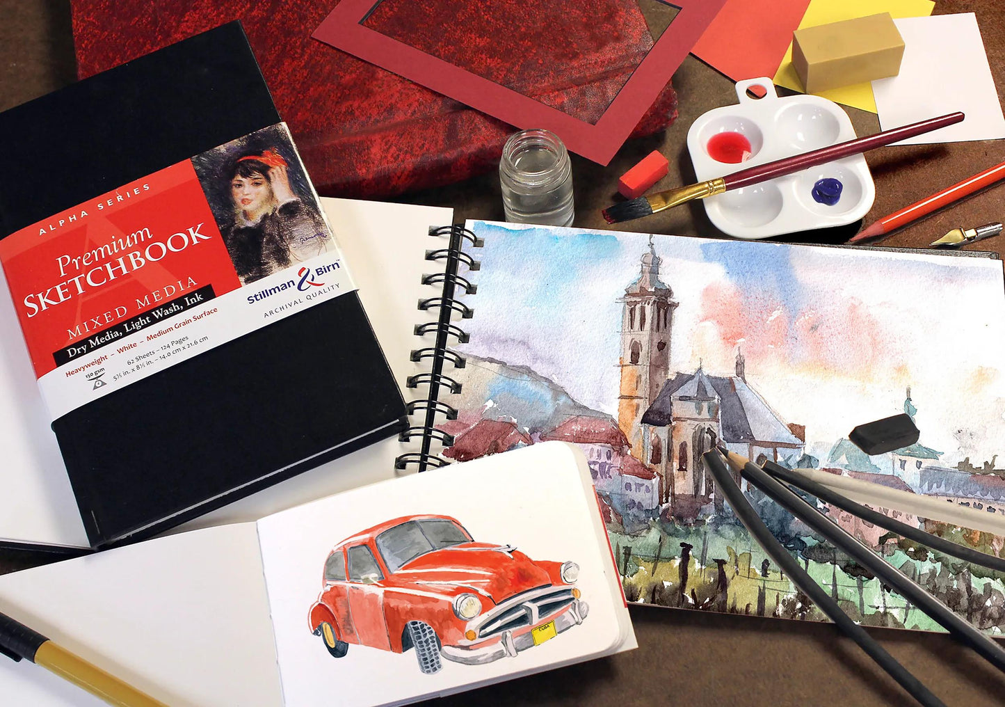 Alpha Series soft Notebook 46F 14x8,9cm 150g - Weiß (Paket x2)