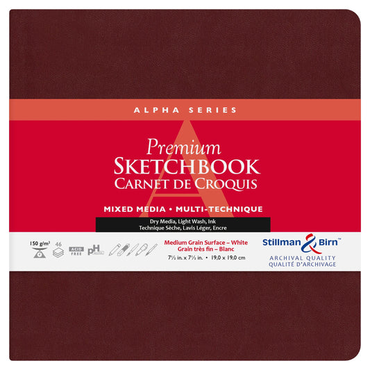Alpha Series carnet souple 46F 19x19cm 150g - Blanc (Lot x2)