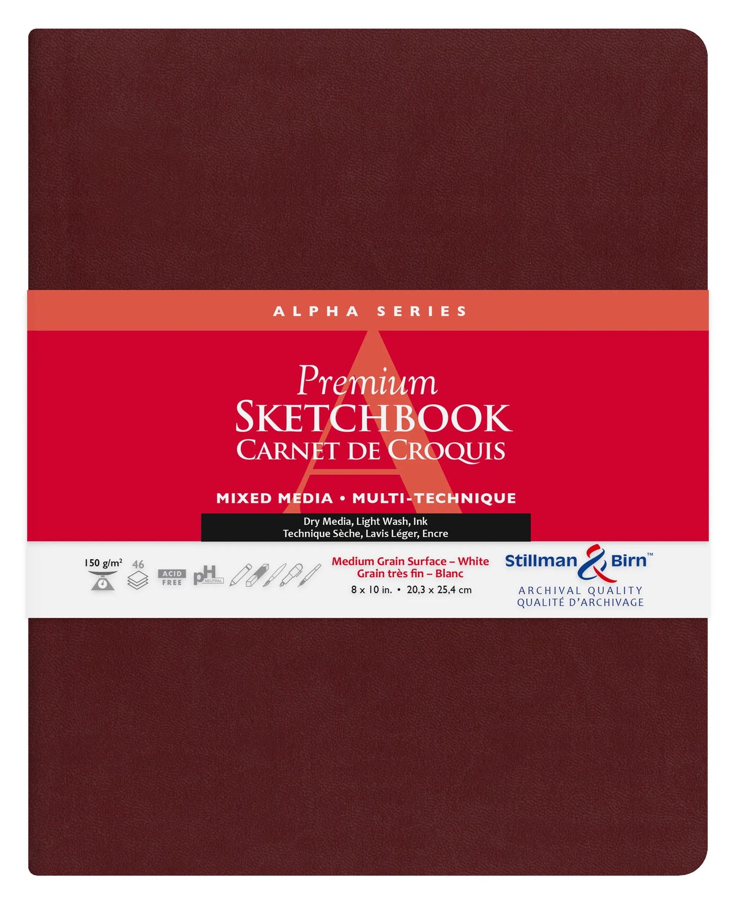 Alpha Series soft Notebook 46F 20.3x25.3cm 150g - Weiß (Paket x2)