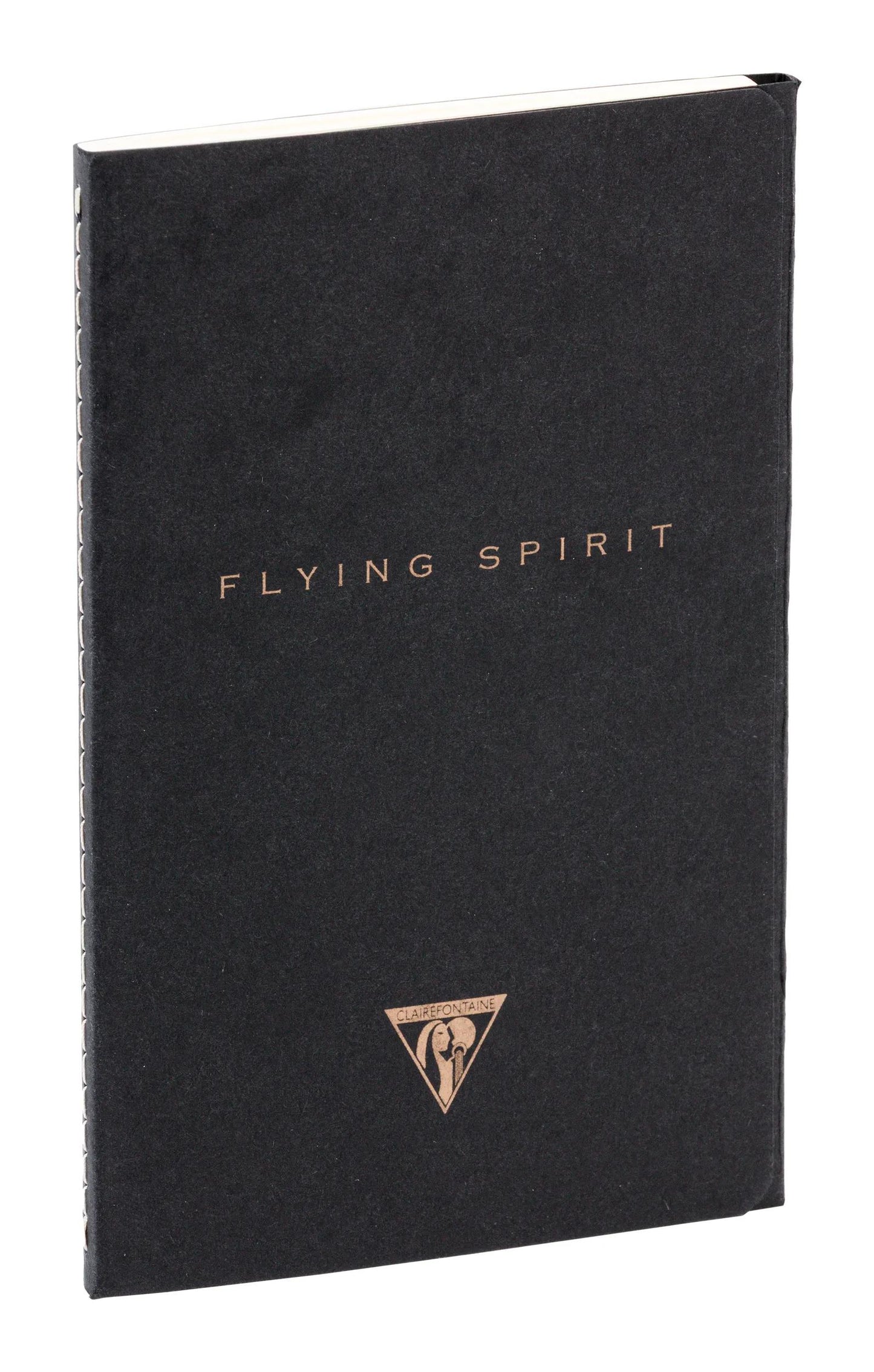 Flying Spirit Textilheftung 11x17cm 96 Seiten gefüttert passende Muster Elfenbeinpapier 90g - Schwarz (Paket x5)