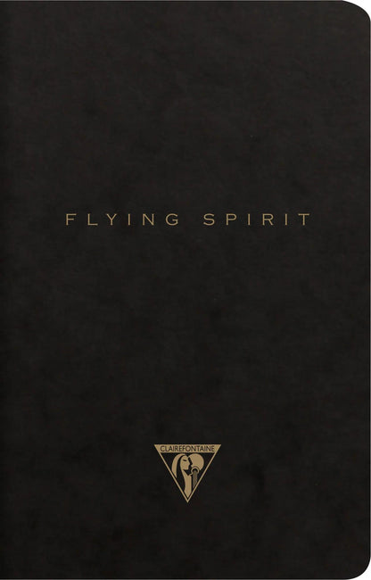 Flying Spirit textile stitching 11x17cm 96 pages lineed matching patterns ivory paper 90g - Black
