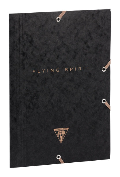 3 flap elastic shirt Flying Spirit Black 24x32cm matching patterns - Black