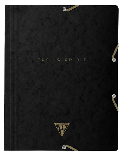 3 flap elastic shirt Flying Spirit Black 24x32cm matching patterns - Black