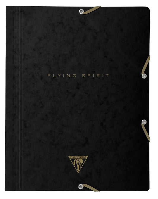 3 flap elastic shirt Flying Spirit Black 24x32cm matching patterns - Black (Pack x5)