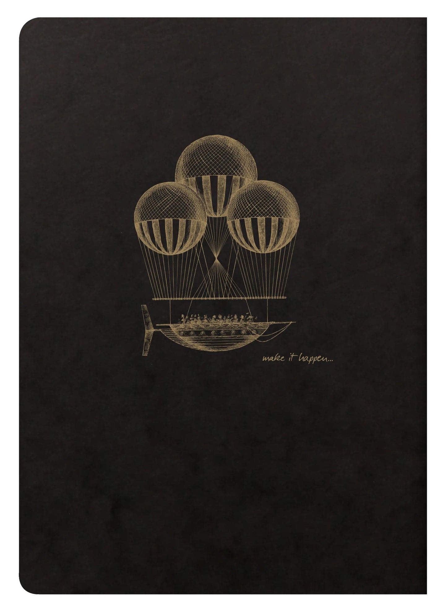 Flying Spirit textiles Sting A5 96 Seiten gefüttert passende Muster Elfenbeinpapier 90g - Schwarz (Paket x5)