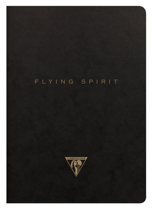 Flying Spirit textile sting A5 96 pages lineed matching patterns ivory paper 90g - Black (Pack x5)
