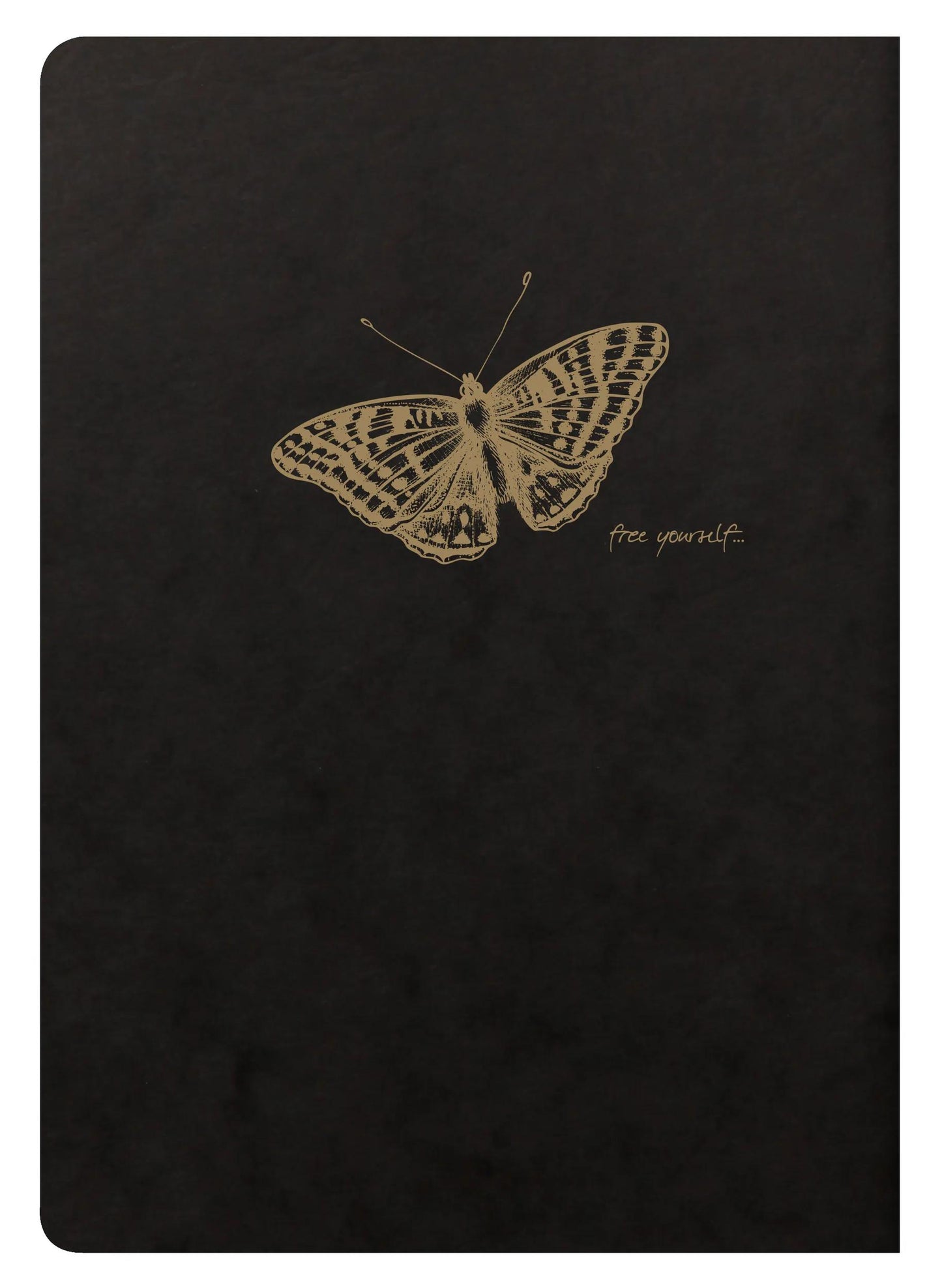 Flying Spirit textiles Sting A5 96 Seiten gefüttert passende Muster Elfenbeinpapier 90g - Schwarz (Paket x5)