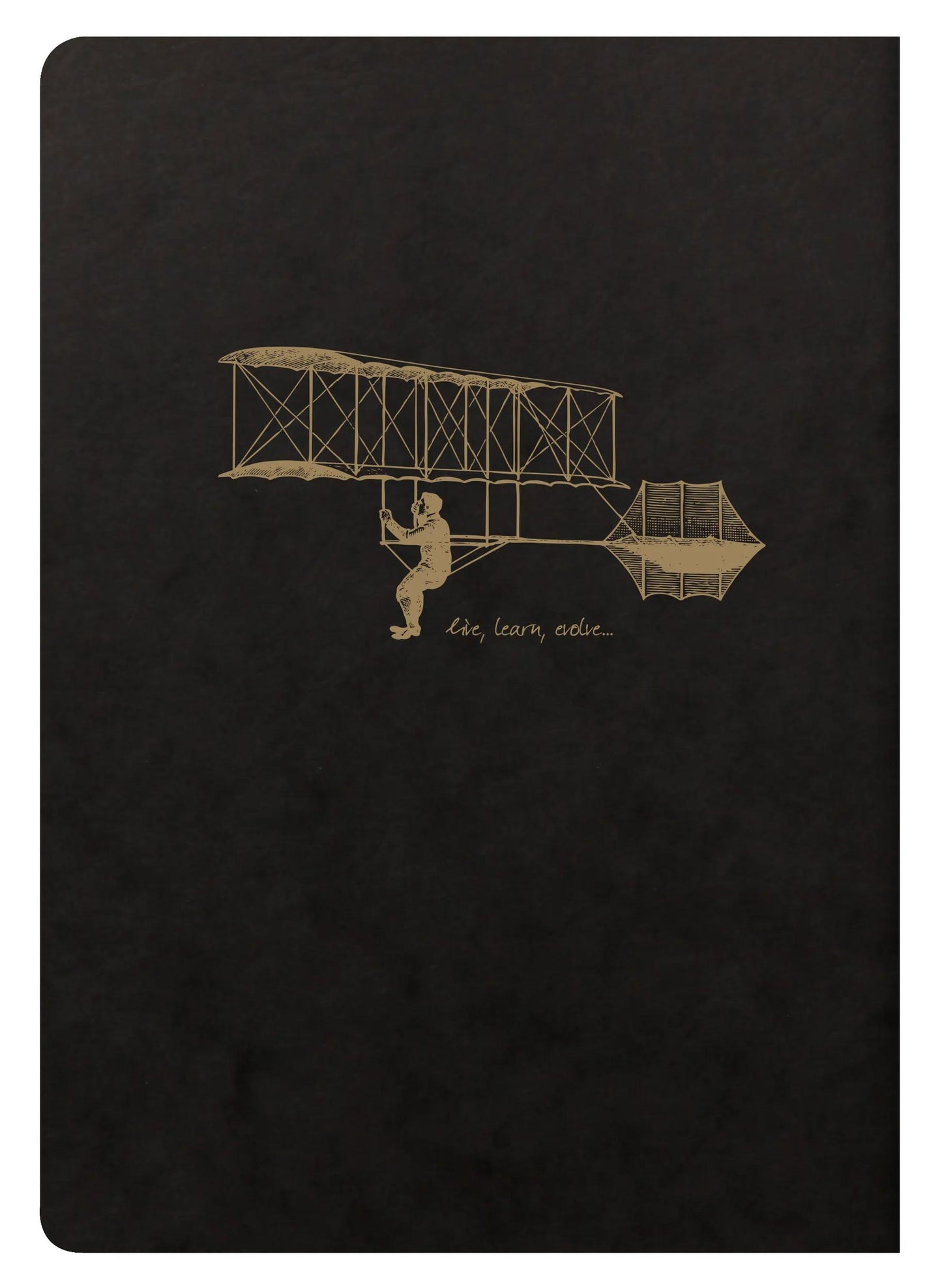 Flying Spirit textiles Sting A5 96 Seiten gefüttert passende Muster Elfenbeinpapier 90g - Schwarz (Paket x5)