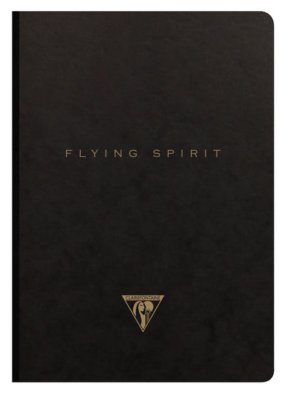 Flying Spirit booklet booklet genäht A5 192 Seiten gefüttert passende Motive Elfenbeinpapier 90g - Schwarz (5er-Pack)