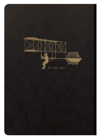 Flying Spirit booklet booklet genäht A5 192 Seiten gefüttert passende Motive Elfenbeinpapier 90g - Schwarz (5er-Pack)