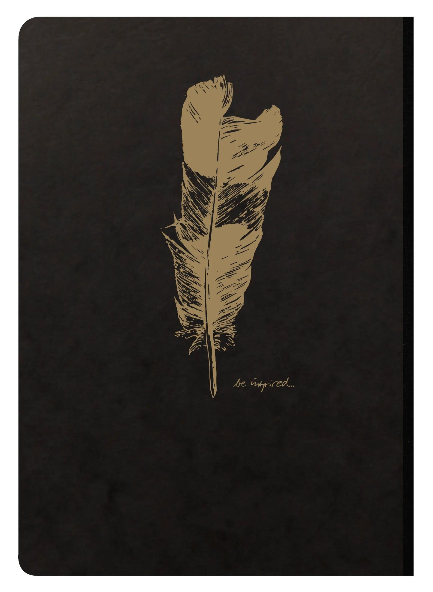 Flying Spirit booklet booklet genäht A5 192 Seiten gefüttert passende Motive Elfenbeinpapier 90g - Schwarz (Paket x5)