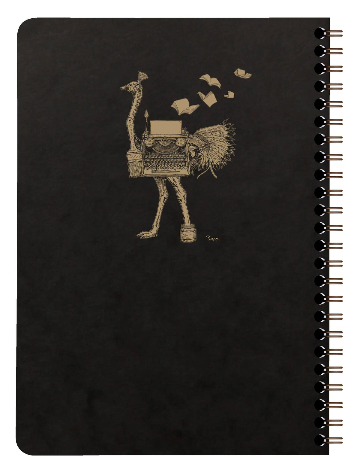 Flying Spirit Black A5 Complete Cover Binding Book 120 abnehmbare Seiten gefüttert Muster passend Elfenbeinpapier 90g - Schwarz (5er-Pack)
