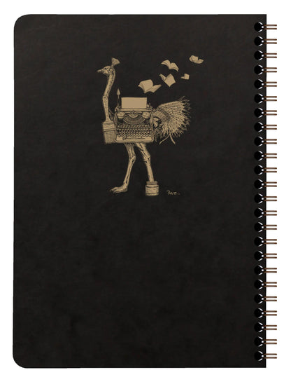 Flying Spirit Black A5 Complete Cover Binding Book 120 abnehmbare Seiten gefüttert Muster passend Elfenbeinpapier 90g - Schwarz (5er-Pack)