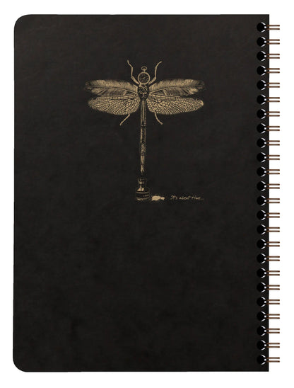 Flying Spirit Black A5 Complete Cover Binding Book 120 abnehmbare Seiten gefüttert Muster passend Elfenbeinpapier 90g - Schwarz (5er-Pack)