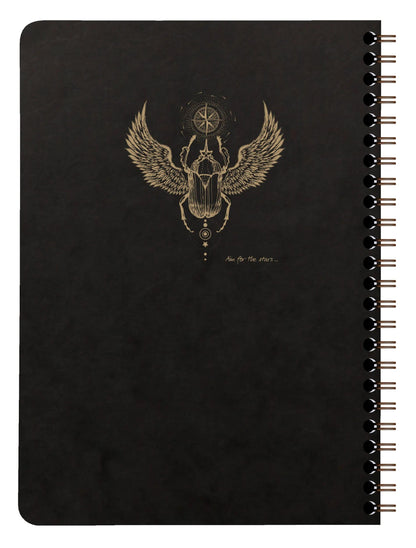 Flying Spirit Black A5 Complete Cover Binding Book 120 abnehmbare Seiten gefüttert Muster passend Elfenbeinpapier 90g - Schwarz (5er-Pack)