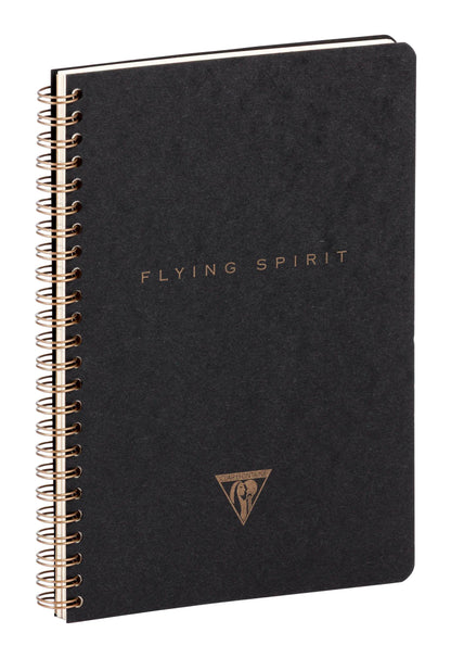 Flying Spirit Black A5 Complete Cover Binding Book 120 abnehmbare Seiten gefüttert Muster passend Elfenbeinpapier 90g - Schwarz (5er-Pack)