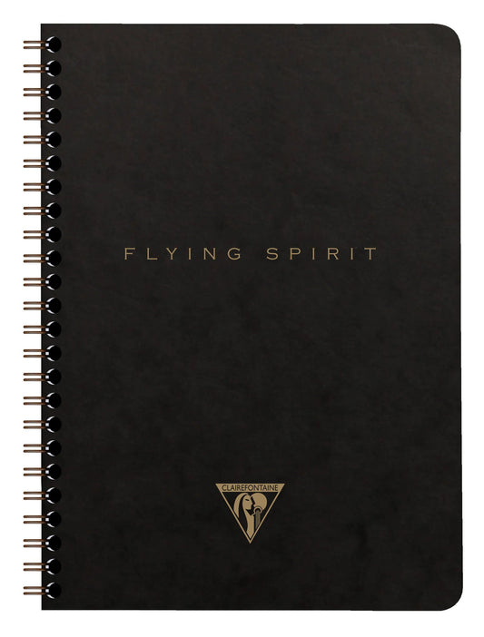 Flying Spirit Black A5 Complete Cover Binding Book 120 detachable pages lined pattern matching ivory paper 90g - Black (Pack x5)