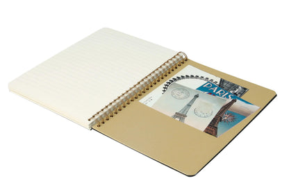 Flying Spirit Black A5 Complete Cover Binding Book 120 abnehmbare Seiten gefüttert Muster passend Elfenbeinpapier 90g - Schwarz (5er-Pack)