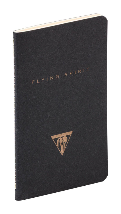 Flying Spirit Textil Sting 7.5x12cm 48 Seiten gefüttert passende Muster Elfenbeinpapier 90g - Schwarz (10er-Pack)