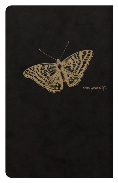 Flying Spirit Textil Sting 7.5x12cm 48 Seiten gefüttert passende Muster Elfenbeinpapier 90g - Schwarz (10er-Pack)