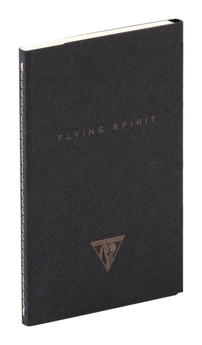 Flying Spirit Textil Sting 9x14cm 96 Seiten gefüttert passende Motive Elfenbeinpapier 90g - Schwarz (5er-Pack)