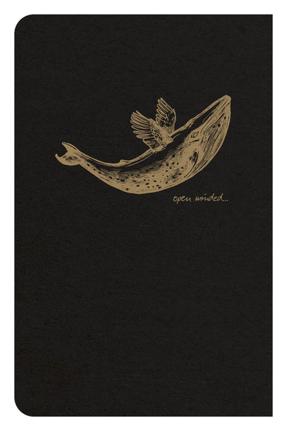 Flying Spirit Textil Sting 9x14cm 96 Seiten gefüttert passende Motive Elfenbeinpapier 90g - Schwarz (5er-Pack)