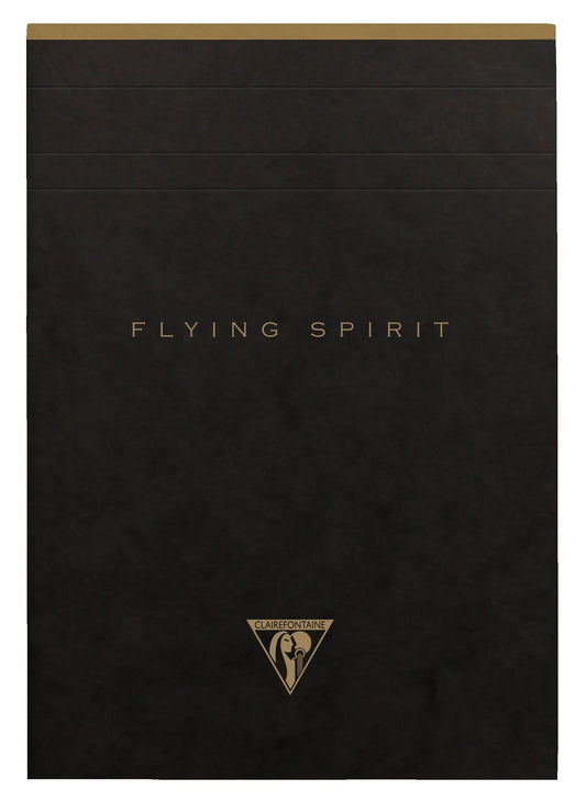 Header Star block Flying Spirit Black A5 140 detachable pages lined matching patterns ivory paper 90g - Black (Pack x5)