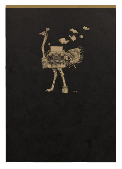 Header Star block Flying Spirit Black A5 140 detachable pages lined matching patterns ivory paper 90g - Black