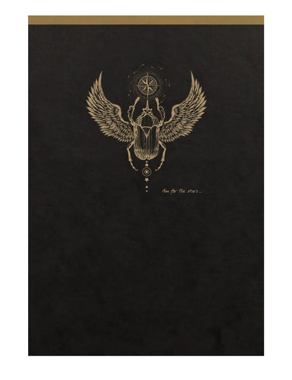 Header Star Block Flying Spirit Black A6 140 detachable pages lined matching patterns ivory paper 90g - Black