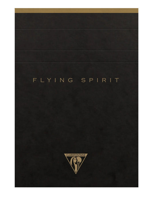 Header Star Block Flying Spirit Black A6 140 detachable pages lined matching patterns ivory paper 90g - Black (Pack x5)