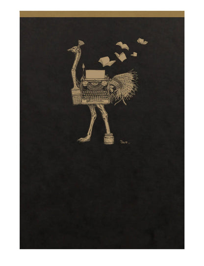 Header Star Block Flying Spirit Black A6 140 detachable pages lined matching patterns ivory paper 90g - Black