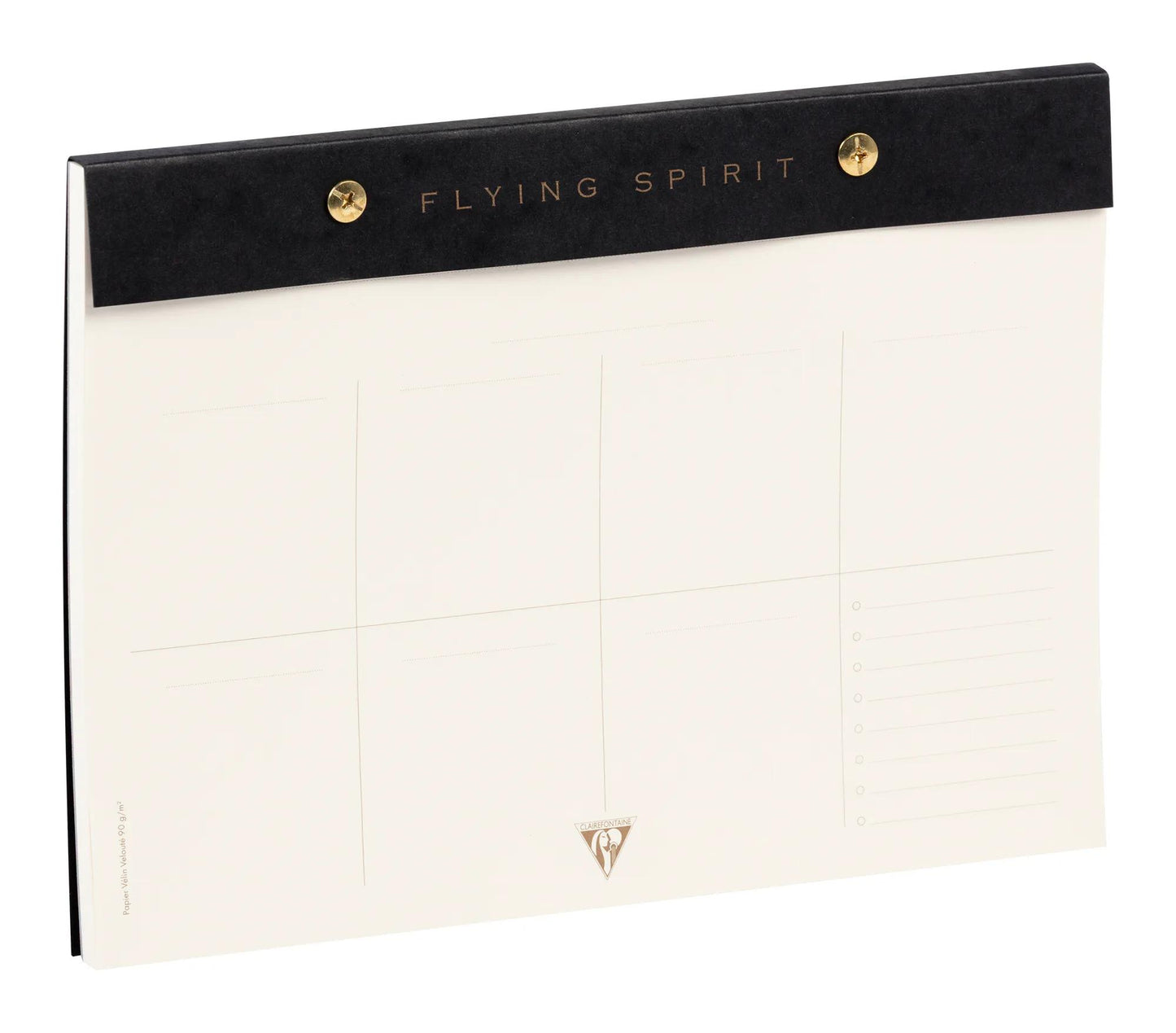 Flying Spirit Black Rivet Planner Block 24x17cm 60 detachable printed sheets. - Black (Pack x5)