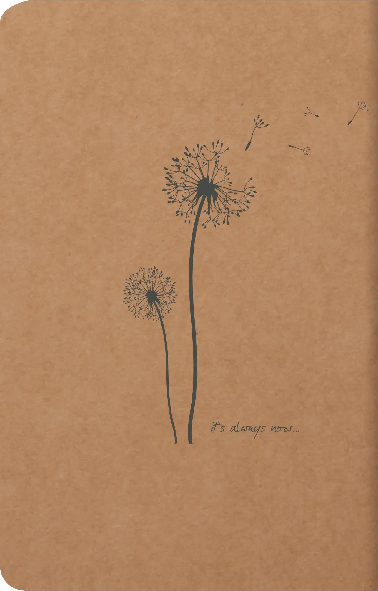 Flying Spirit textile sting 11x17cm 96 pages lined matching motifs ivory paper 90g - Kraft (Pack x5)