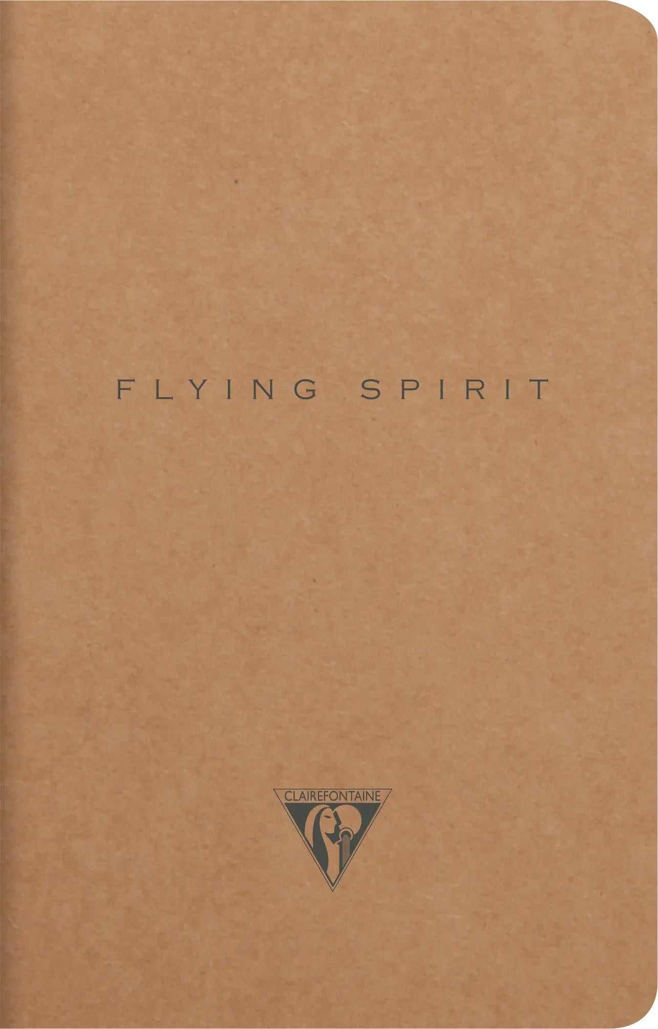 Flying Spirit textile sting 11x17cm 96 pages lined matching motifs ivory paper 90g - Kraft (Pack x5)