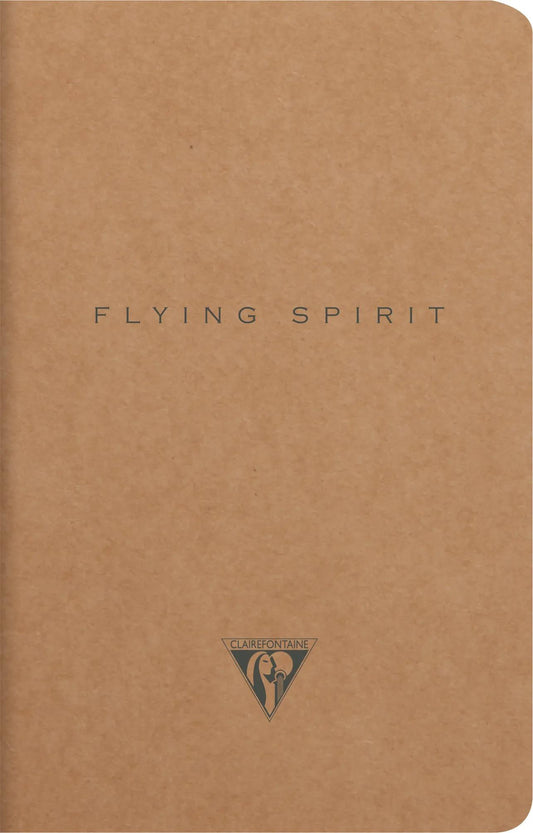 Flying Spirit textile sting 11x17cm 96 pages lined matching motifs ivory paper 90g - Kraft (Pack x5)
