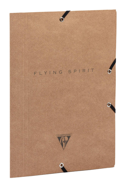3 flap elastic shirt Flying Spirit Kraft 24x32cm matching patterns - Brown