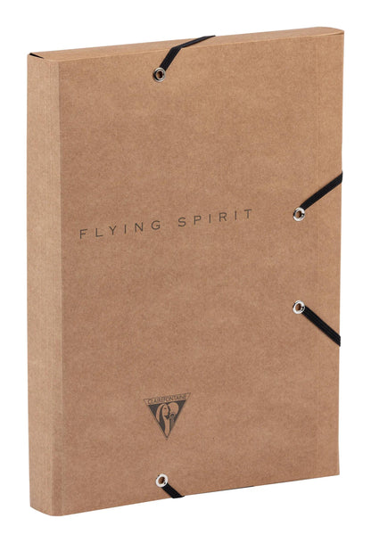 3 flap elastic shirt Flying Spirit Kraft 24x32cm matching patterns - Brown