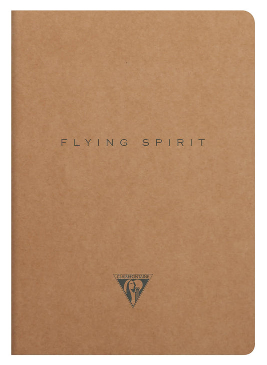 Flying Spirit textile sting A5 96 pages lineed matching patterns ivory paper 90g - Kraft (Pack x5)