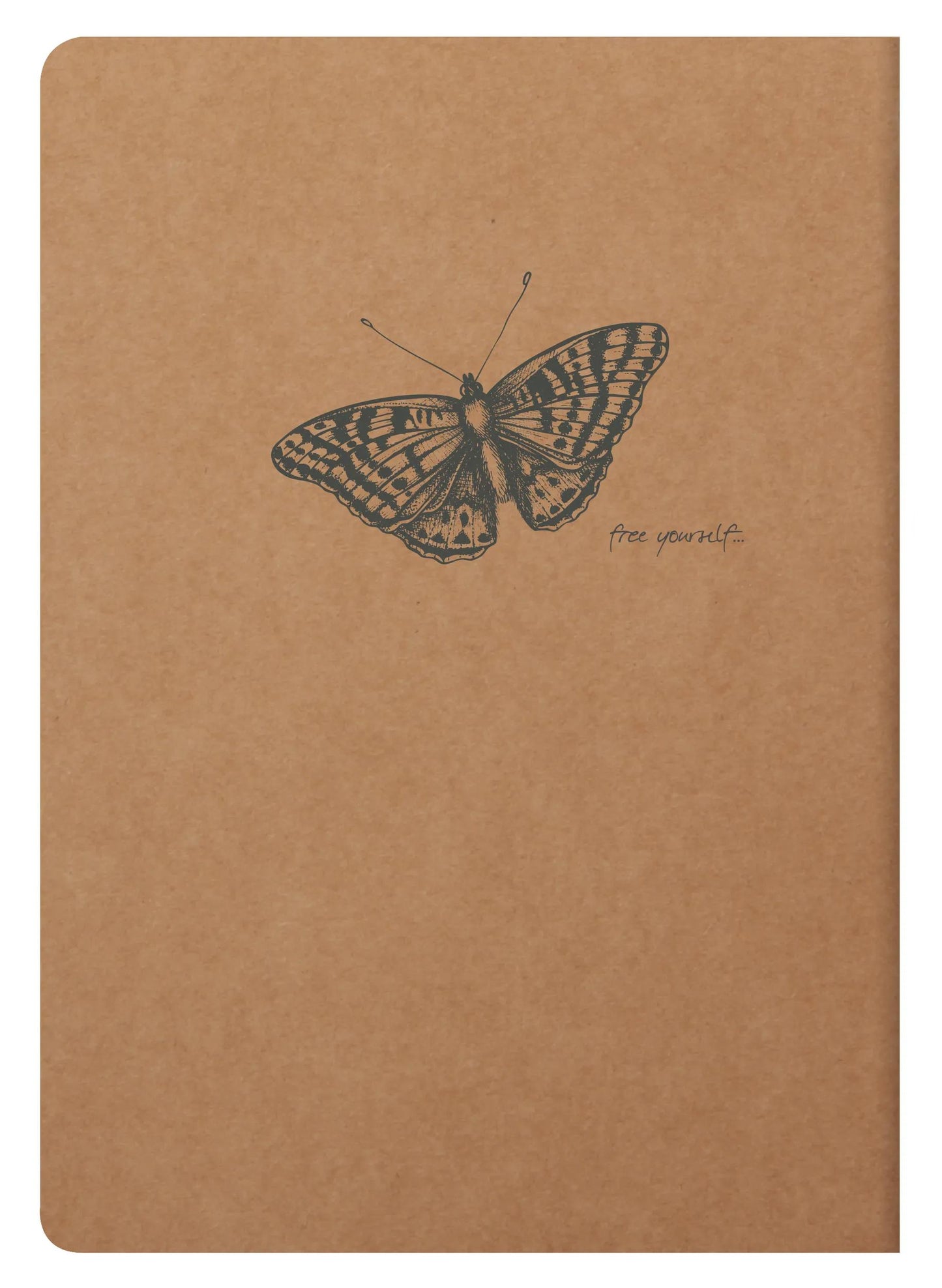 Flying Spirit textile sting A5 96 pages lineed matching patterns ivory paper 90g - Kraft (Pack x5)