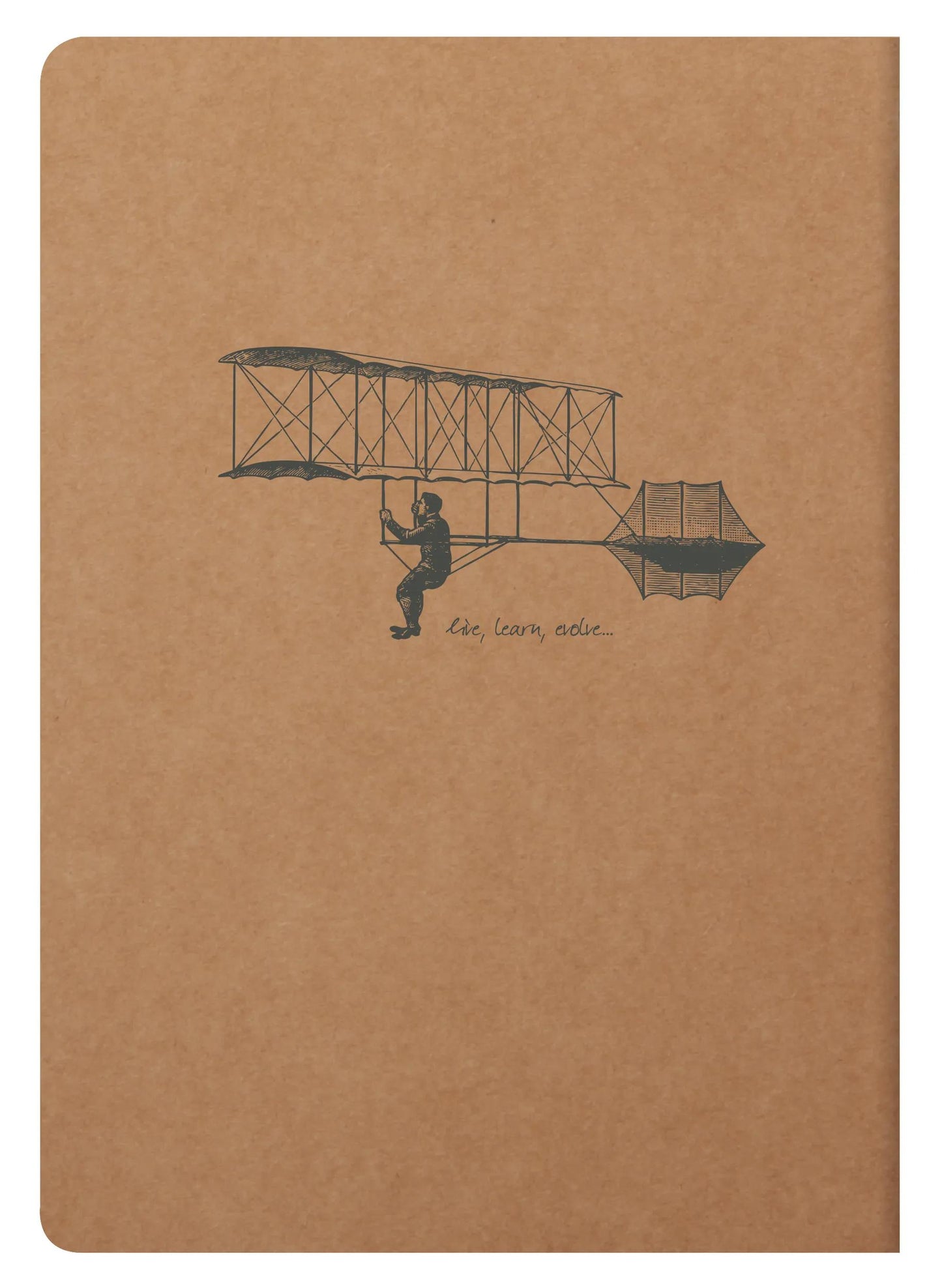 Flying Spirit textile sting A5 96 pages lineed matching patterns ivory paper 90g - Kraft (Pack x5)