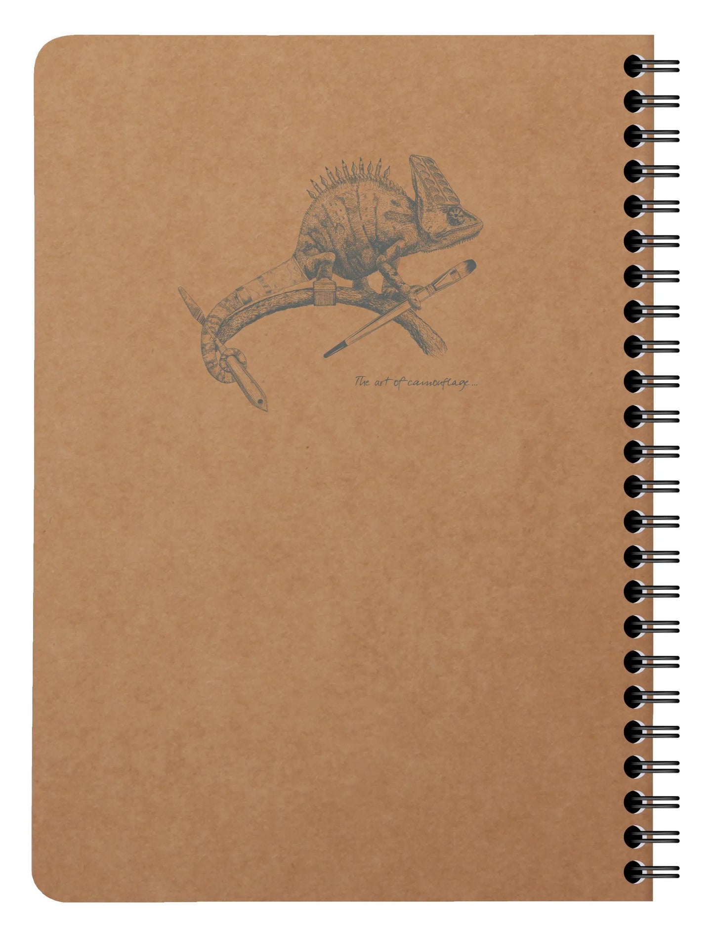 Carnet reliure intégrale à pochettes Flying Spirit Kraft A5 120 pages détachables ligné motifs assortis papier ivoire 90g - Brun (Lot x5)
