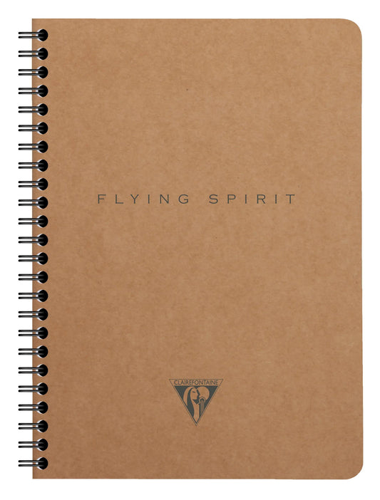 Complete binder book Flying Spirit Kraft A5 120 detachable pages lined matching patterns ivory paper 90g - Brown (Pack x5)