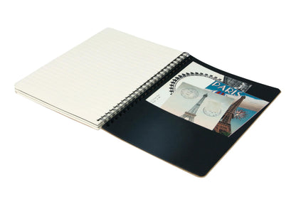 Komplettes Binderbuch Flying Spirit Kraft A5 120 abnehmbare Seiten gefüttert passende Muster Elfenbeinpapier 90g - Braun (5er-Pack)