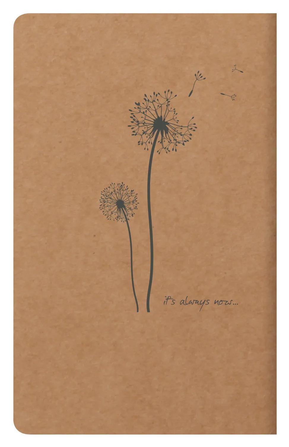 Flying Spirit textile sting 7,5x12cm 48 pages lined matching motifs ivory paper 90g - Kraft (Pack x10)