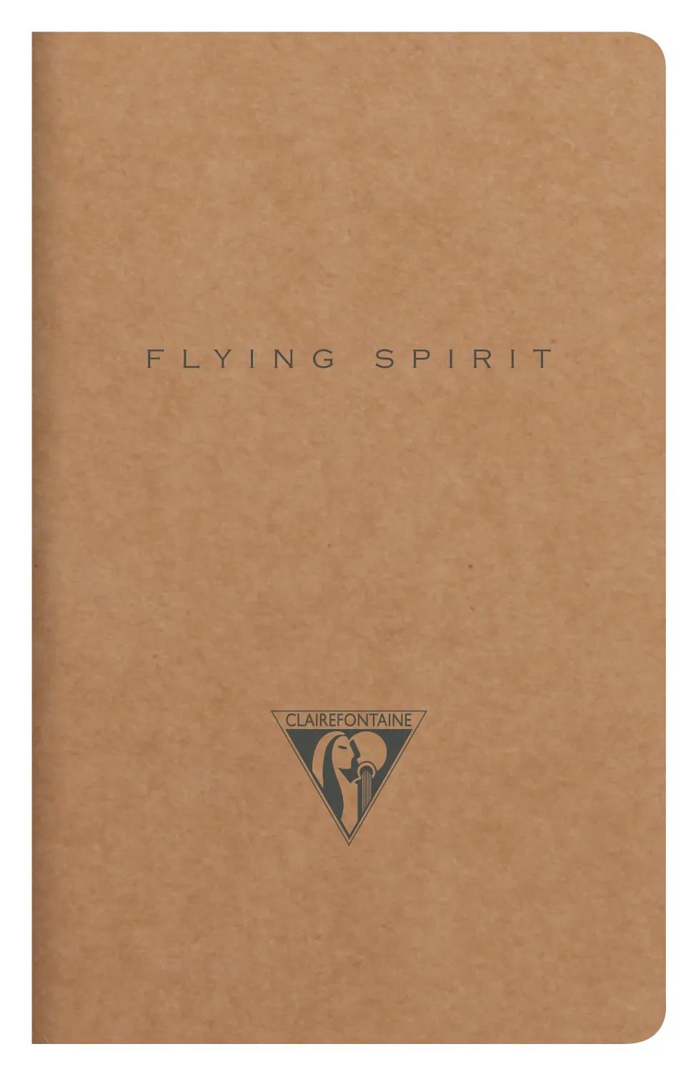 Flying Spirit textile sting 7,5x12cm 48 pages lined matching motifs ivory paper 90g - Kraft (Pack x10)
